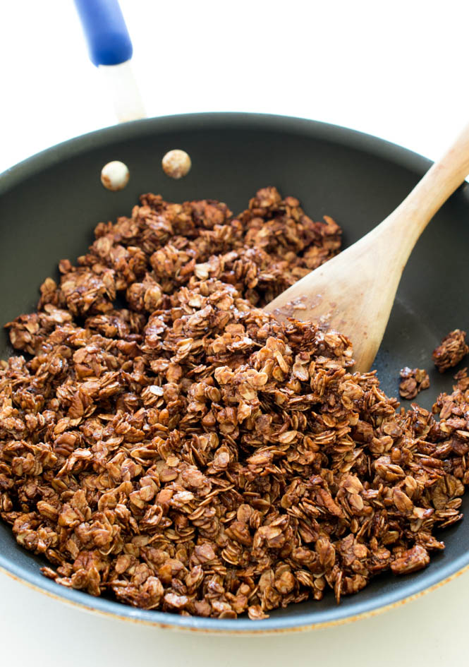 10 Minute Nutella Skillet Granola