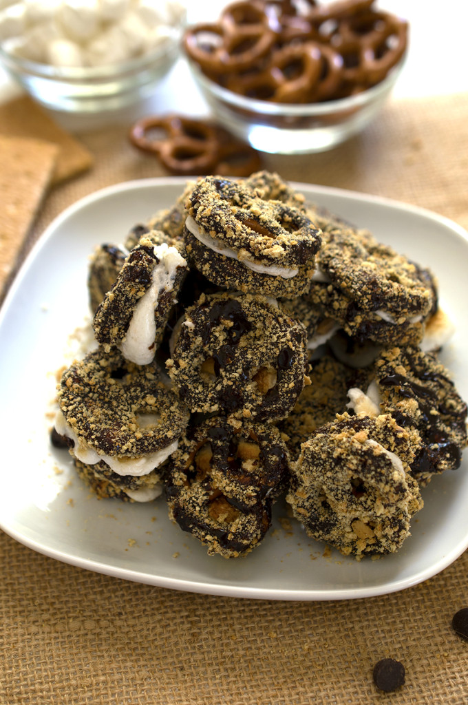dark chocolate s’more pretzels