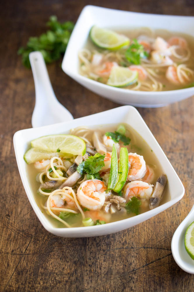 Spicy Shrimp Pho Ready In Under 30 Minutes Chef Savvy