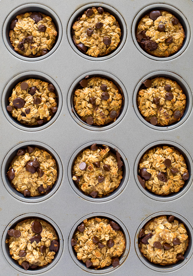 Healthy Banana Chocolate Oatmeal Muffins-image