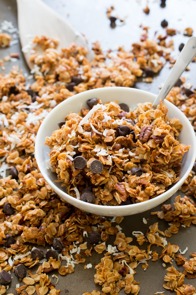 Coconut Pecan Chocolate Chip Granola