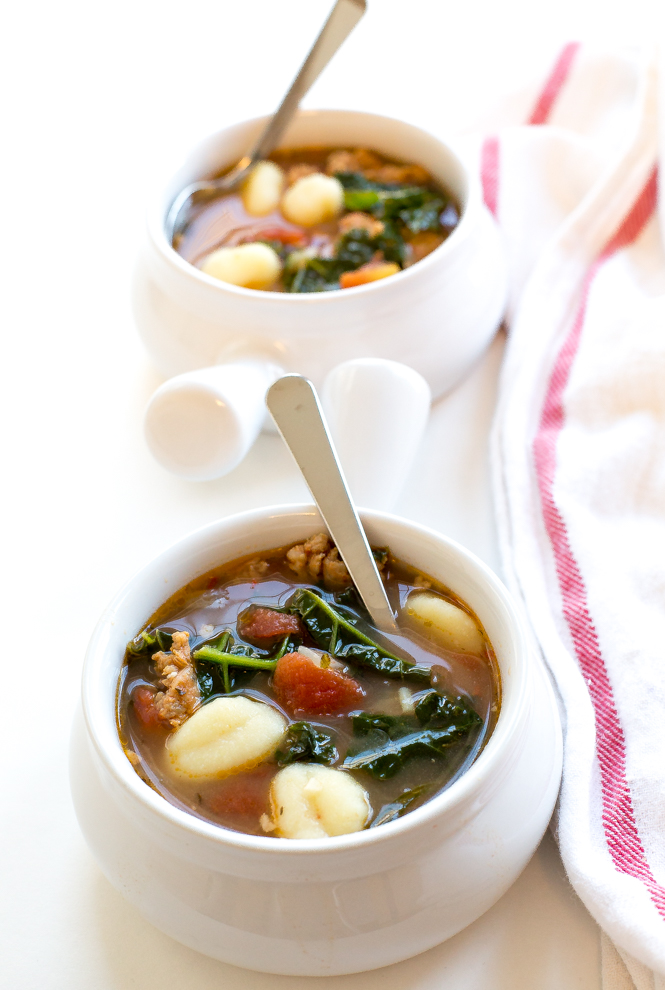 Italian Gnocchi Soup with Kale and Sausage