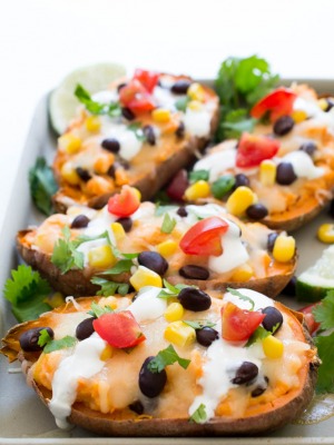 How To Make the Best Loaded Mexican Sweet Potato Skins