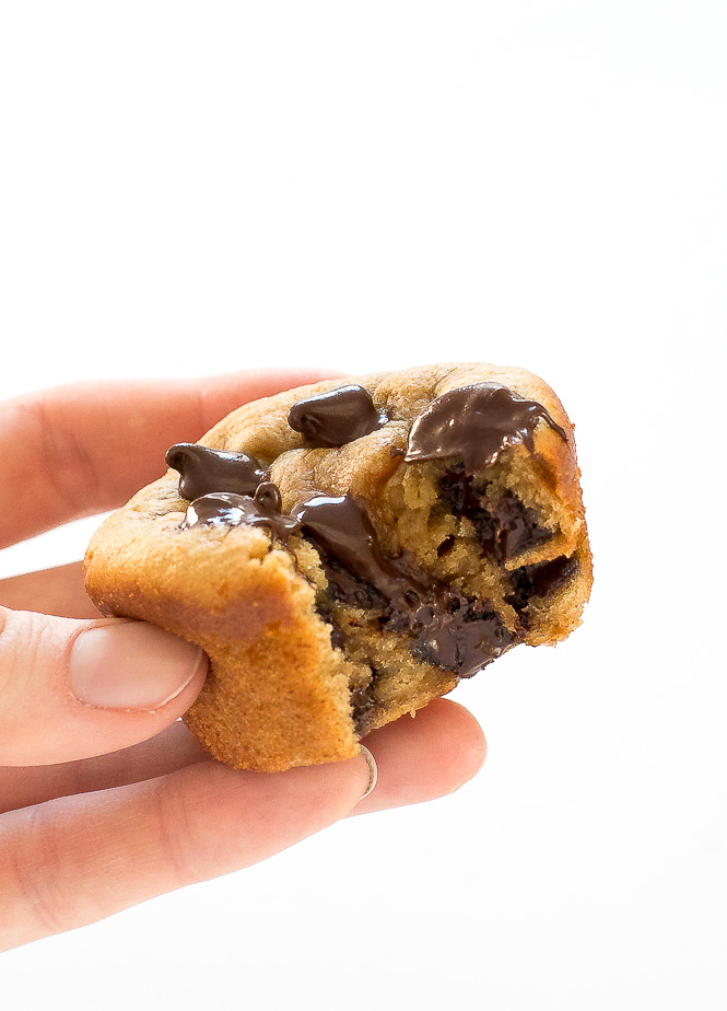 Gluten Free Peanut Butter Banana Muffins | chefsavvy.com Gluten Free Peanut Butter Banana Muffins with a bite taken out of them