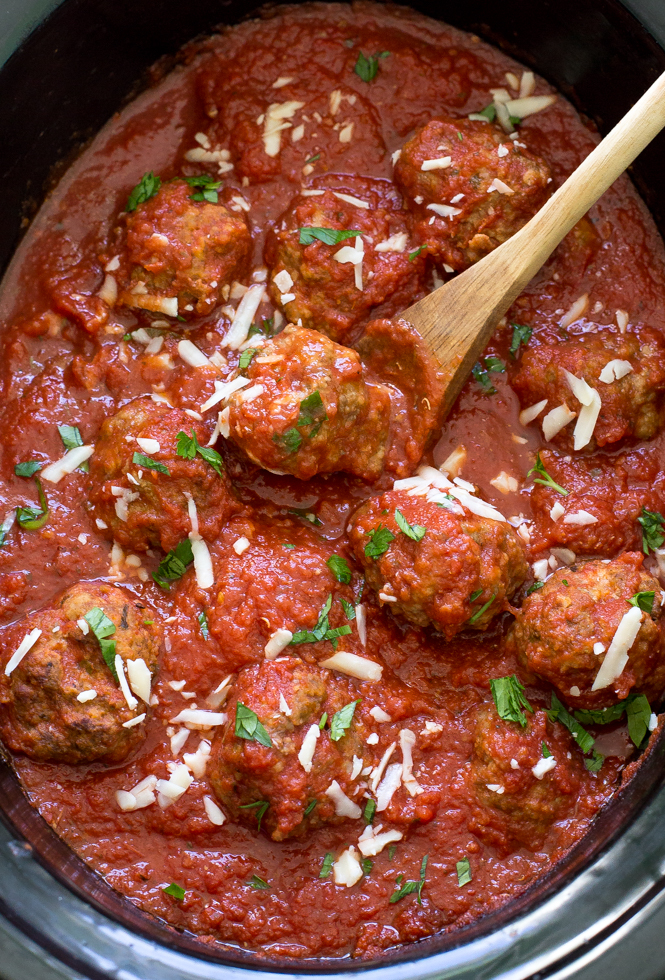 Slow Cooker Italian Meatballs (Video!) - Chef Savvy