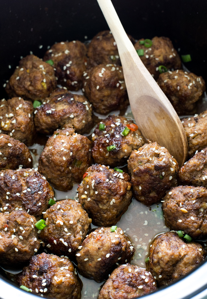 Slow Cooker Asian Sesame Meatballs