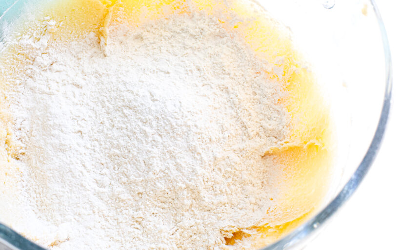 The remaining ingredients added to the mixing bowl.