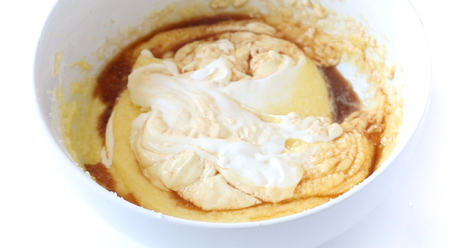 Ingredients in a white bowl.