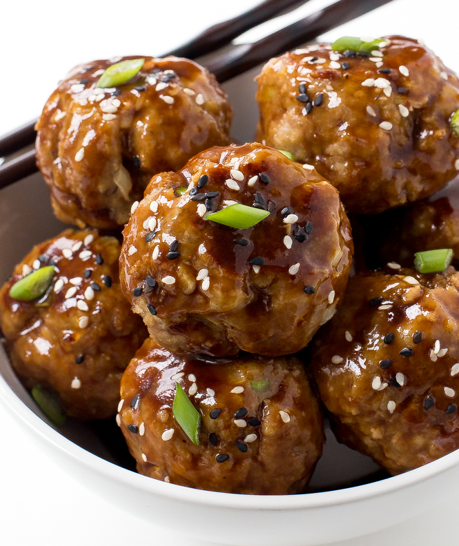 turkey baked recipes Meatballs Chef Savvy  Asian  Turkey