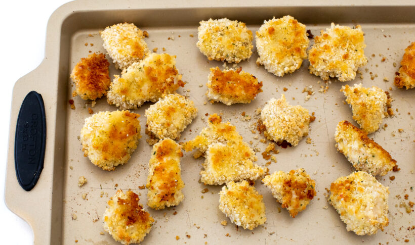 cooked breaded chicken bites