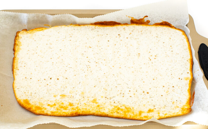 Cottage Cheese Flatbread after it was baked.