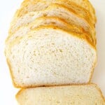 A loaf of sliced white bread.