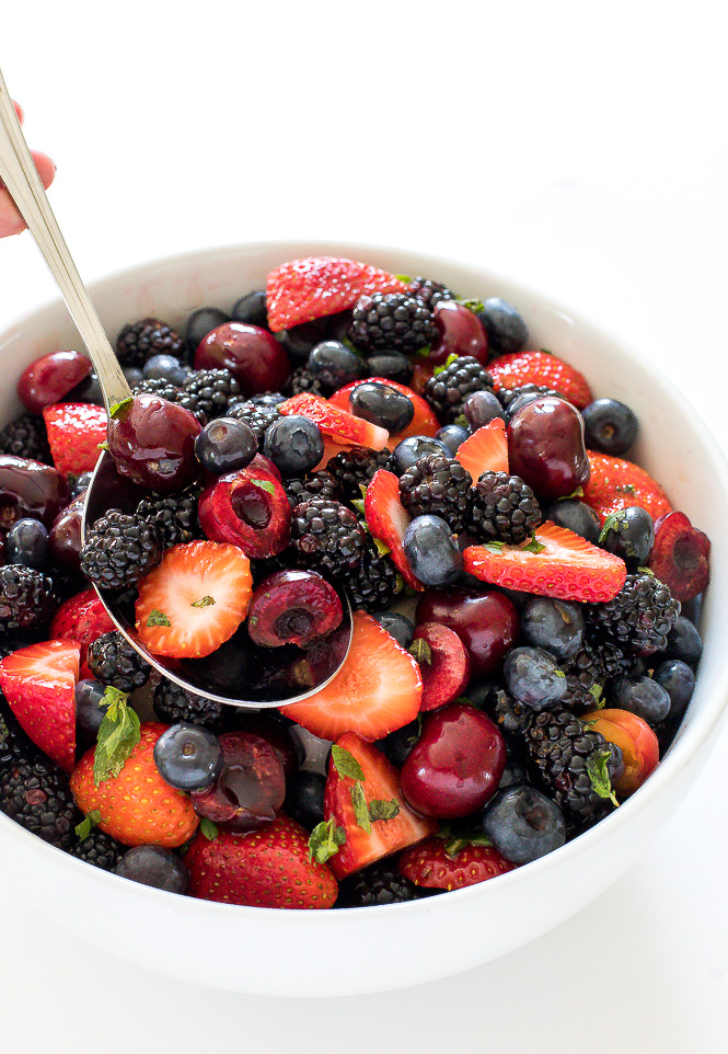 Berry Fruit Salad With Honey Lime Dressing - Chef Savvy