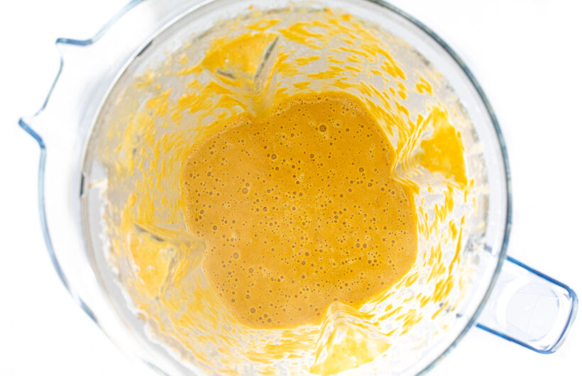 Gravy base blended up in a blender.