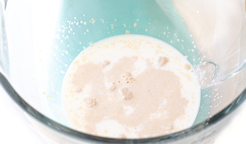 blooming yeast in warm milk