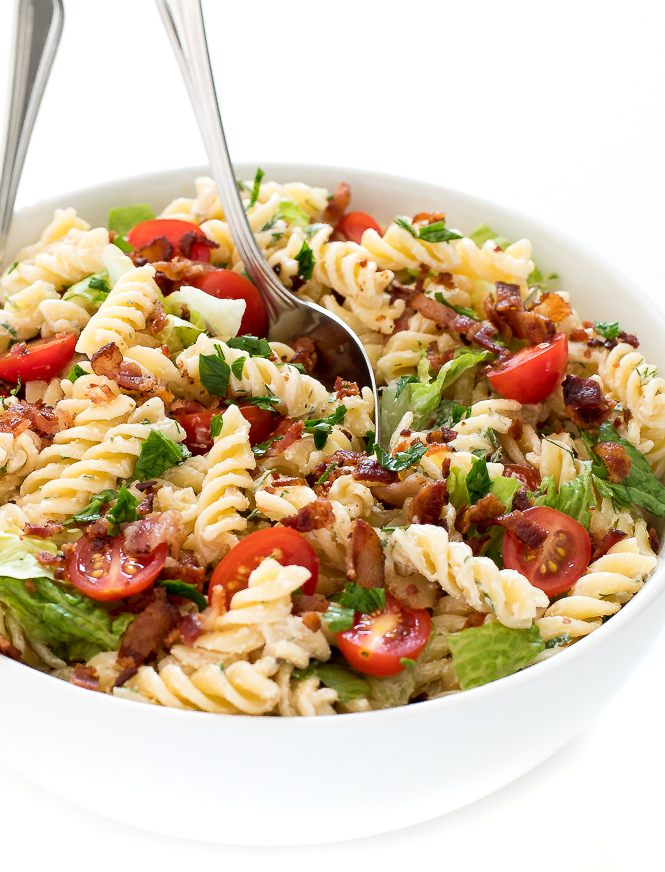 Ranch BLT Pasta Salad | chefsavvy.com