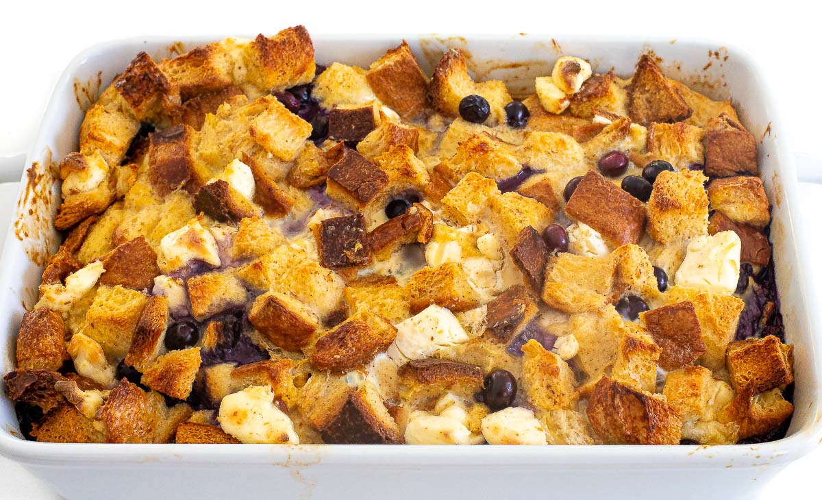 baked blueberry French toast bake