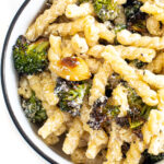 Boursin mac and cheese served in a bowl.