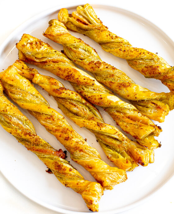 Pesto Parmesan Cheese Straws