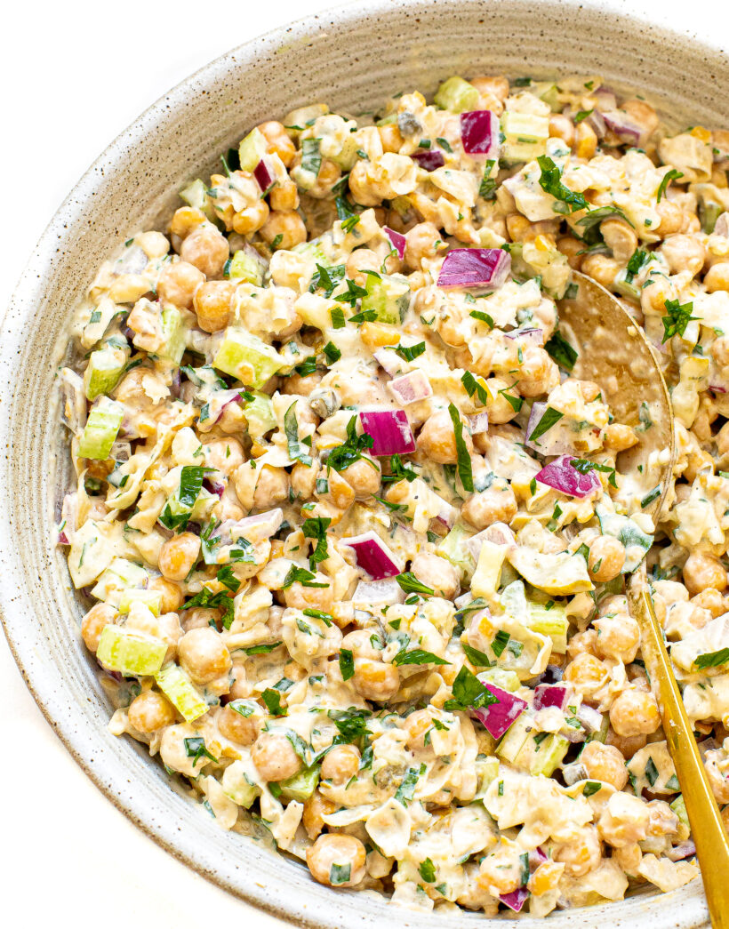 Chickpea Salad in a serving bowl.