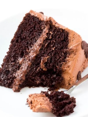 slice of chocolate cake