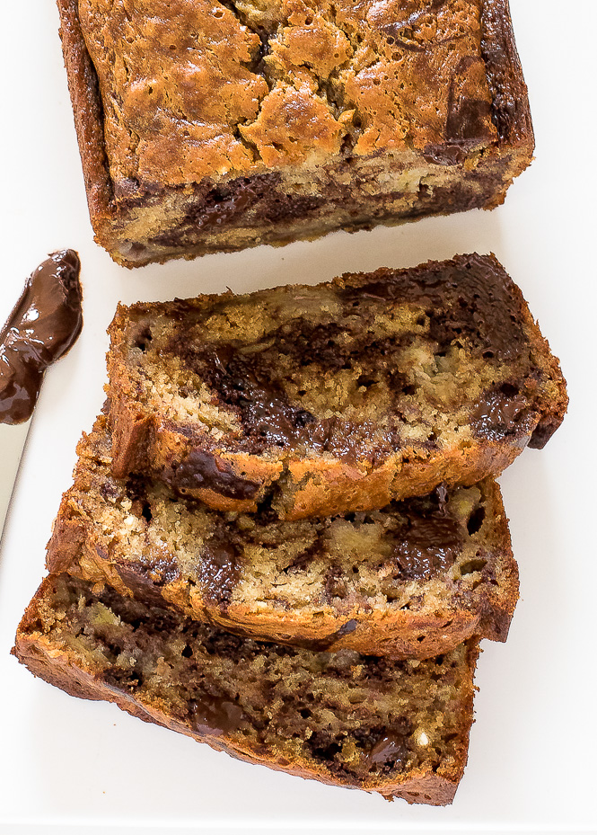 Munching with Mariyah - GOOEY CHOCOLATE MARBLE BANANA BREAD