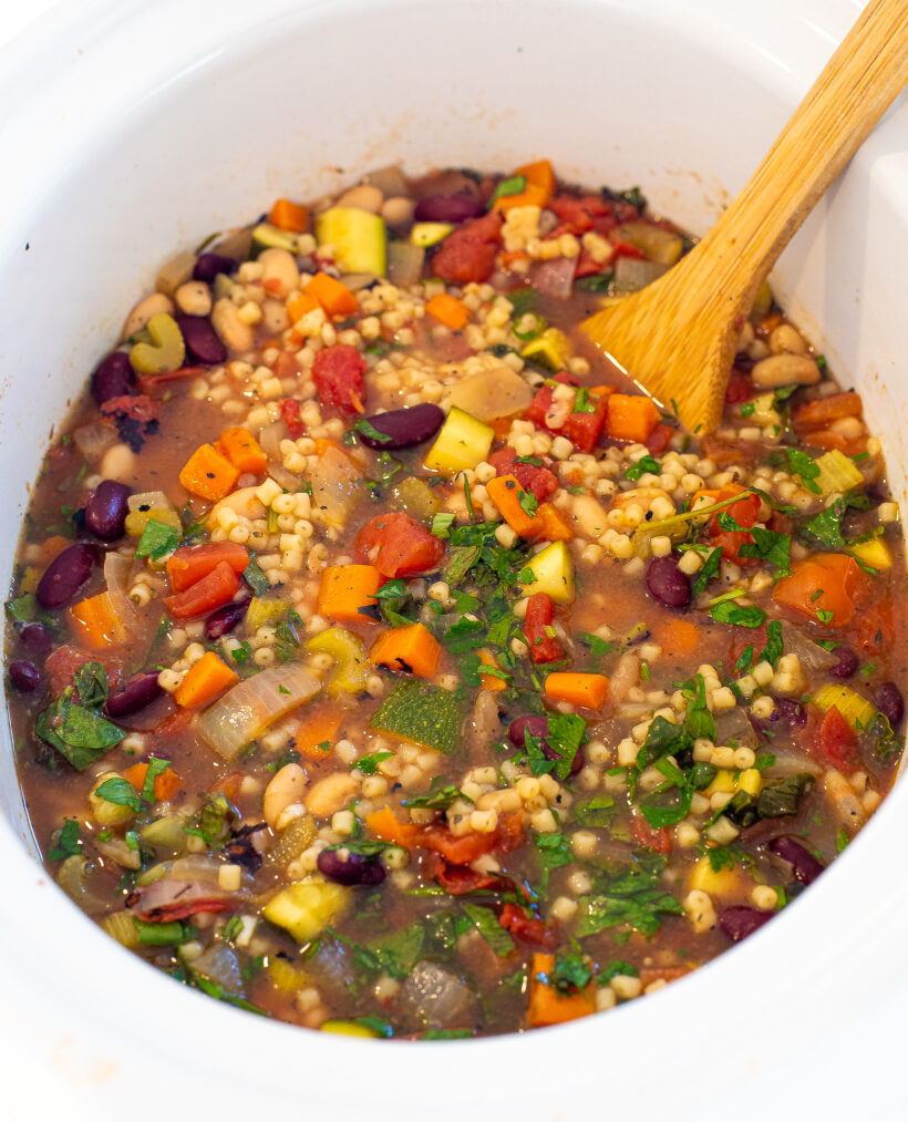 slow cooker minestrone soup