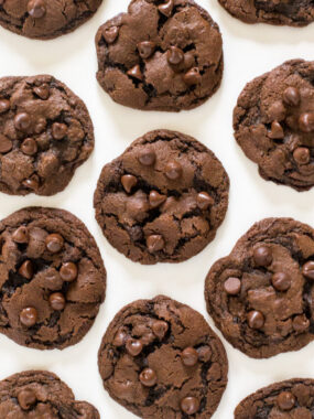 christmas cookies double chocolate chip cookies