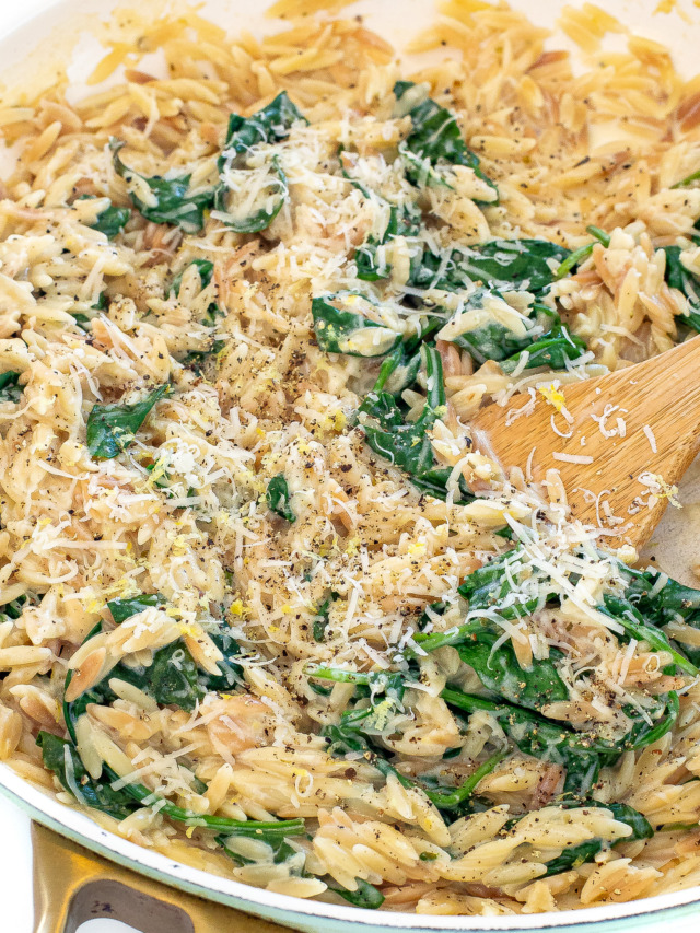 Lemon Spinach Orzo Chef Savvy