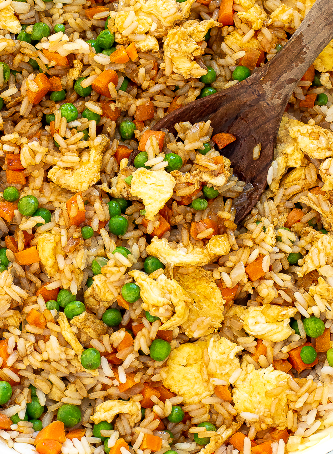 close up shot of the best fried rice