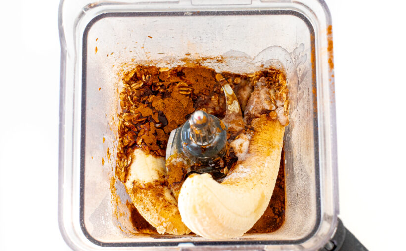 flourless morning glory muffin ingredients in blender