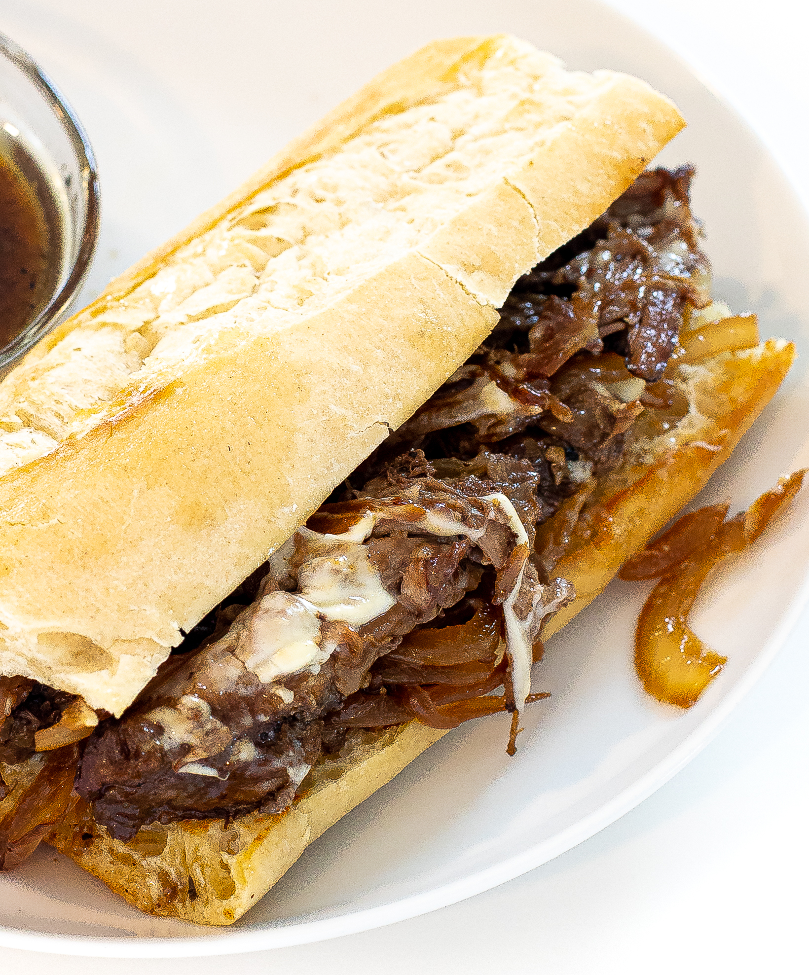 5-Ingredient Slow Cooker French Dip Sandwiches - So Good!