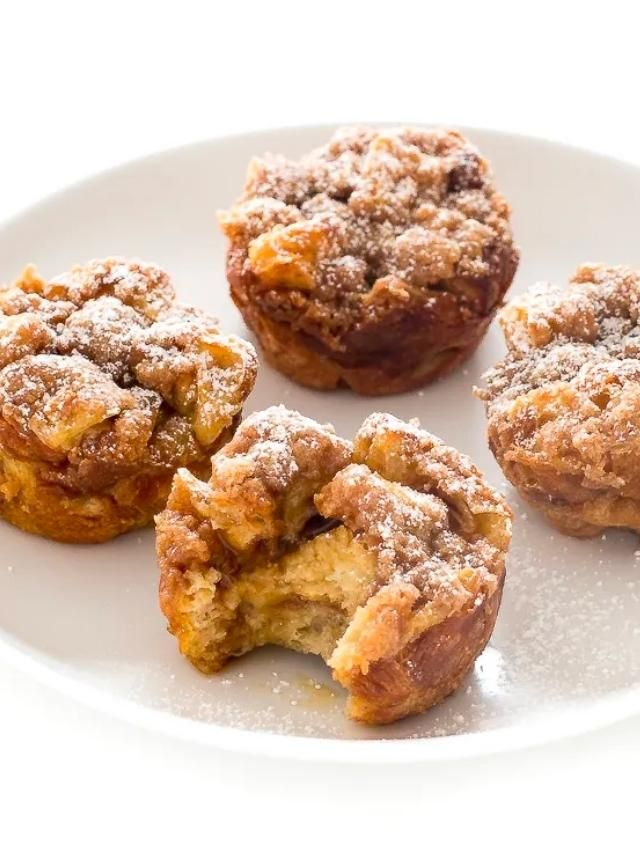French toast muffins on plate