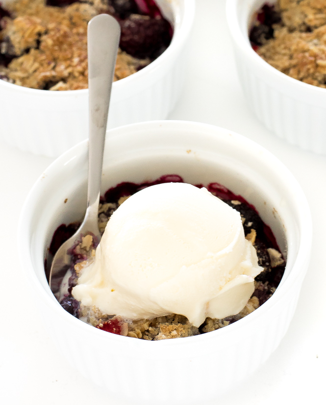Fruit crisp with ice cream | chefsavvy.com Fruit crisp with ice cream | chefsavvy.com