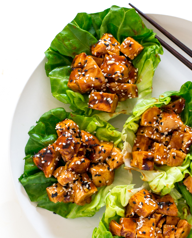 Hoisin Sauce Chicken Lettuce Wraps