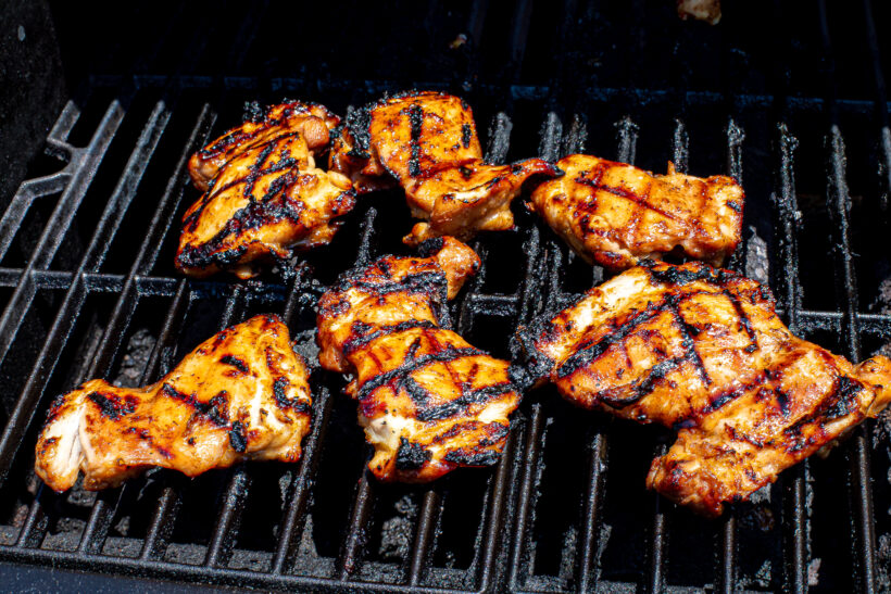thai chicken on grill