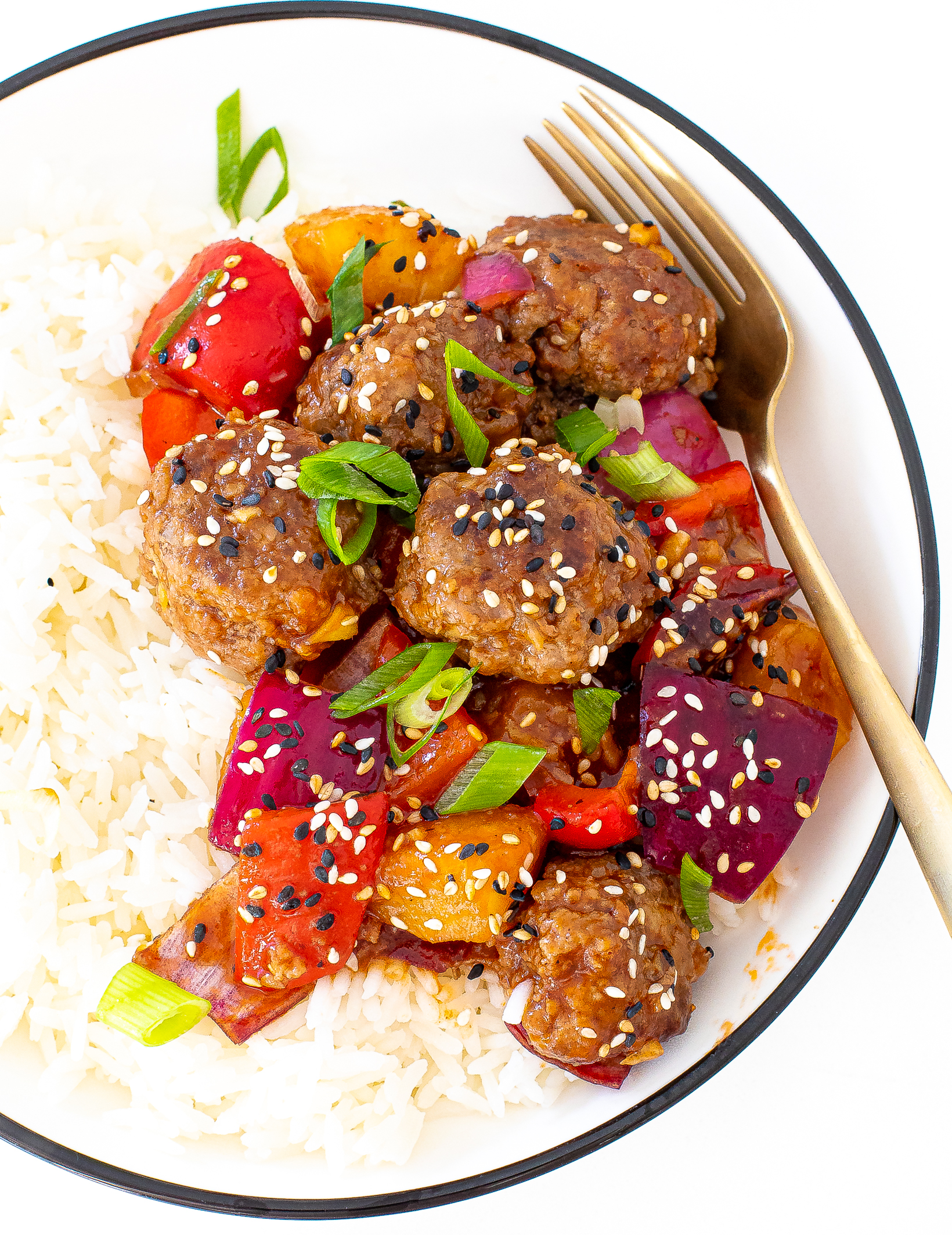 Slow cooker Hawaiian meatballs in sweet pineapple BBQ sauce