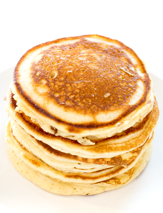 yogurt pancakes on a white plate