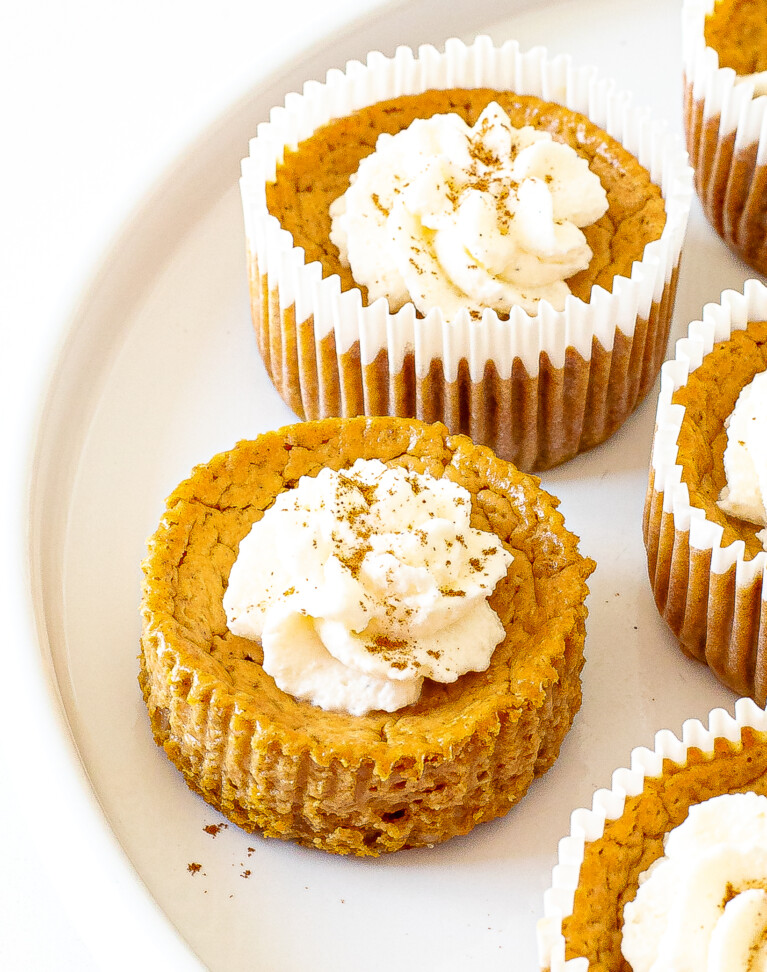 Mini Pumpkin Cottage Cheese Cheesecakes
