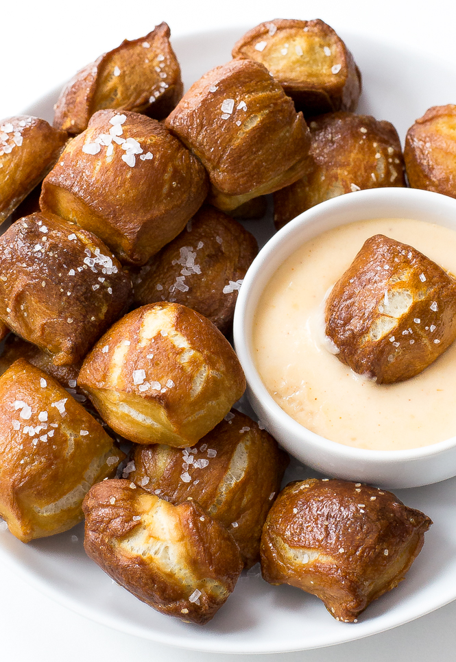 Pretzels with Homemade Cheese Sauce | chefsavvy.com