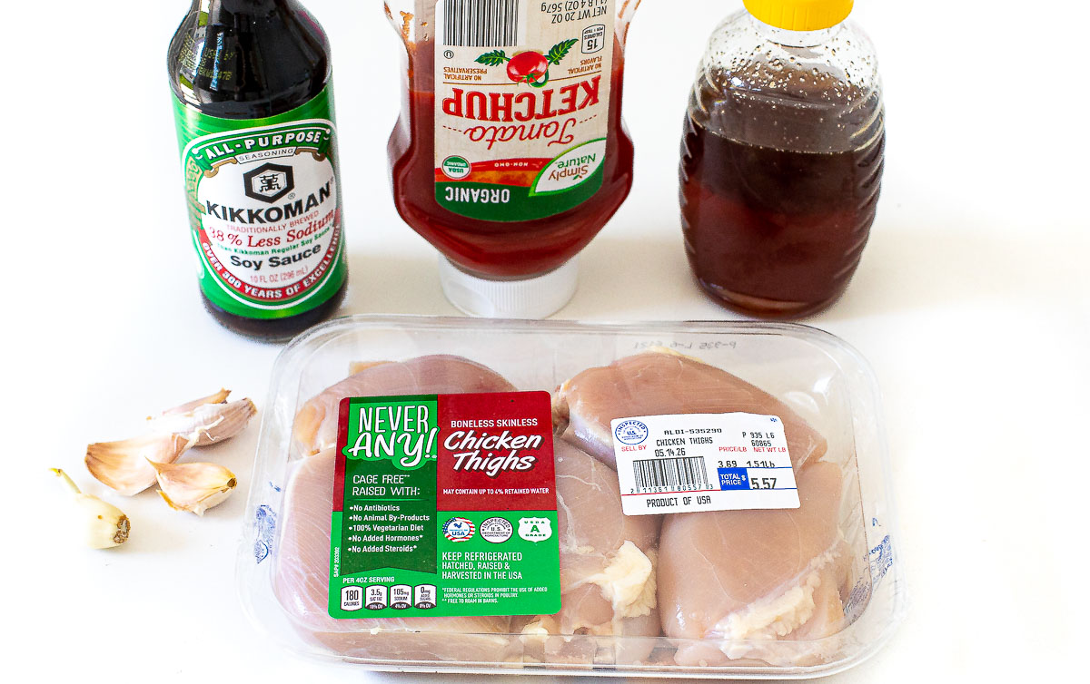 ingredients for honey garlic chicken