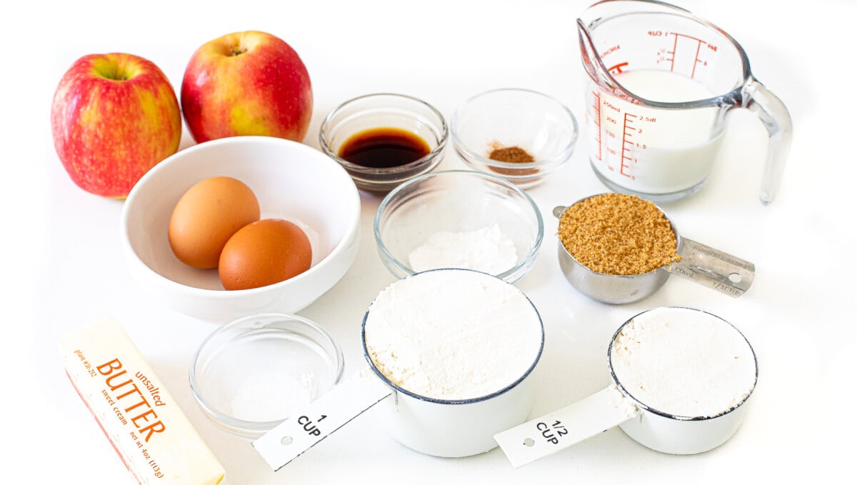 ingredients for apple fritter bread