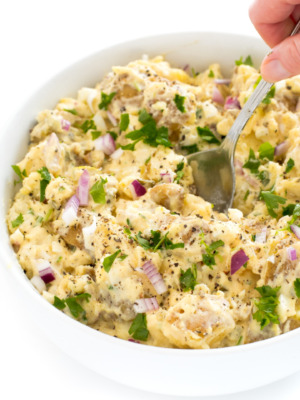 Instant Pot potato salad in bowl