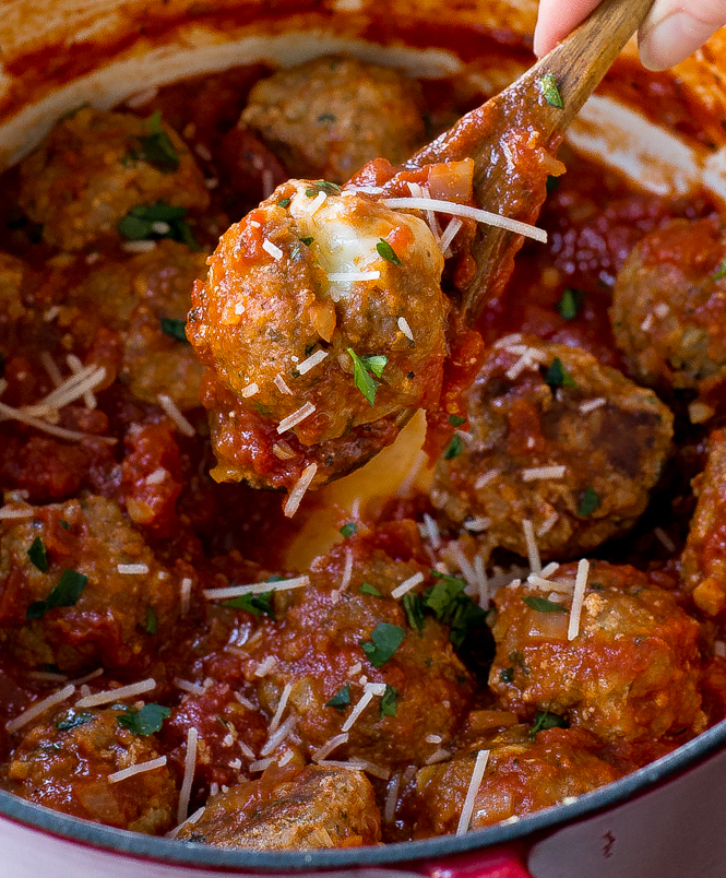 Italian Pesto Meatballs | chefsavvy.com