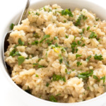 How To Make Lemon Parmesan Brown Rice | chefsavvy.com