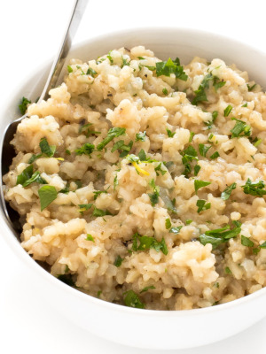 How To Make Lemon Parmesan Brown Rice | chefsavvy.com