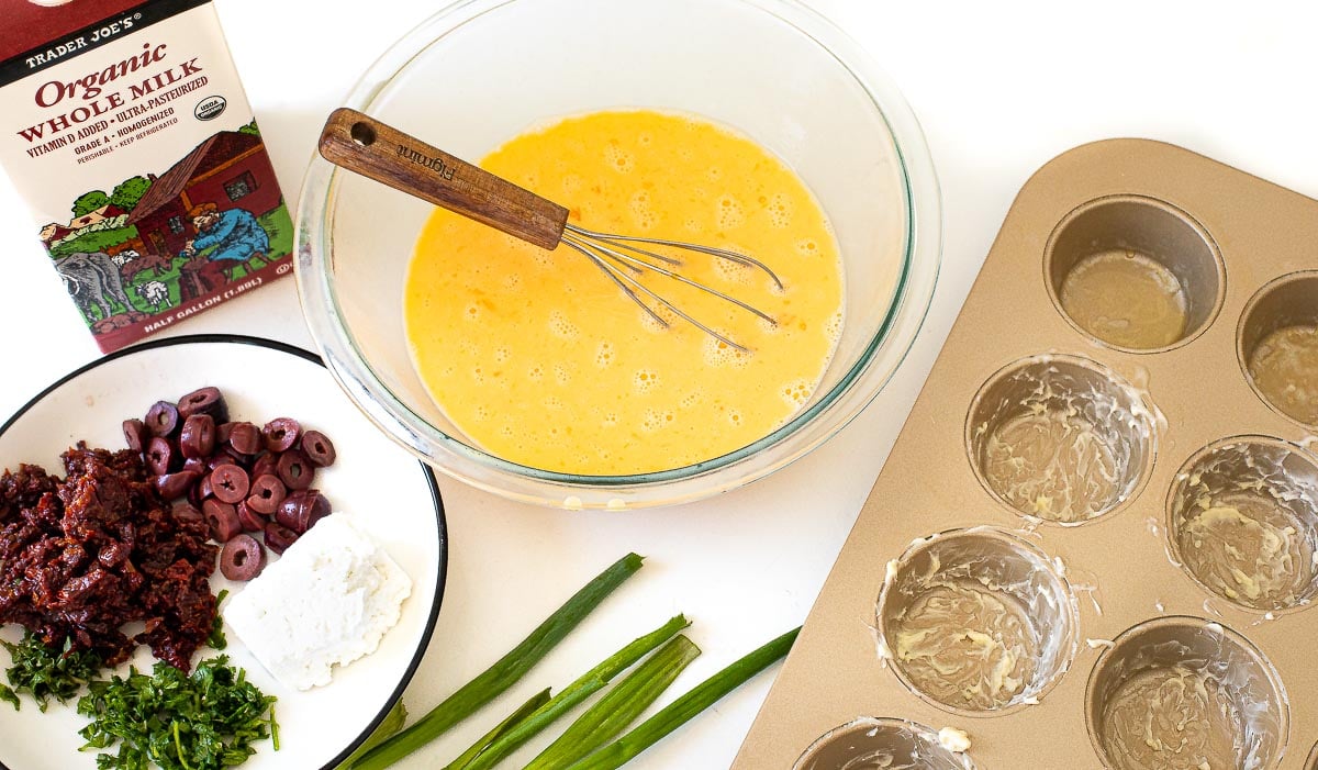 ingredients for Mediterranean Egg Cups