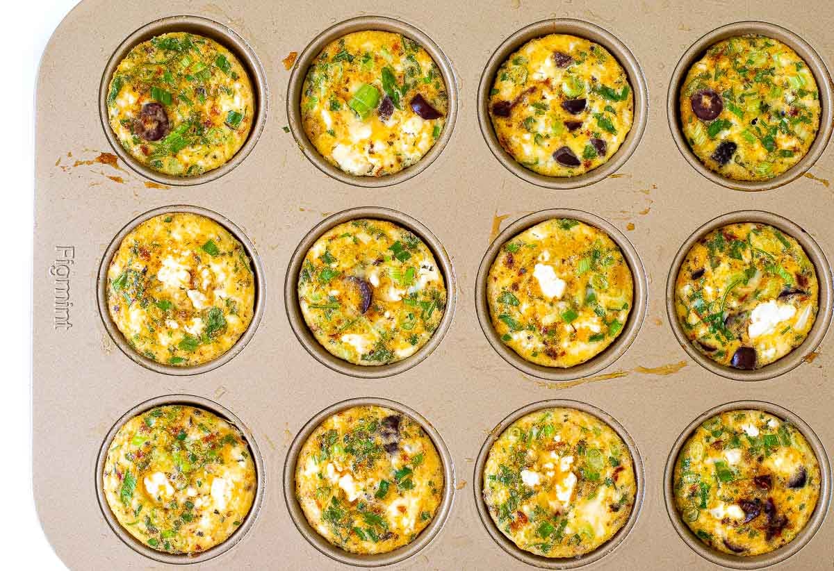 egg muffin cups baked in muffin tin