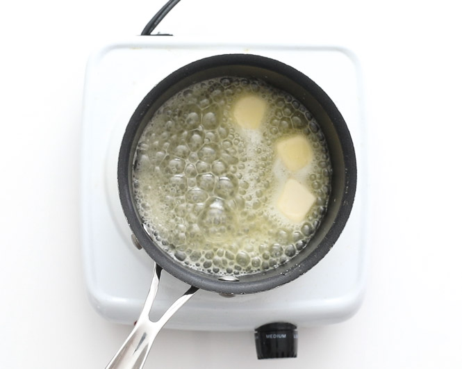 melting butter in small saucepan