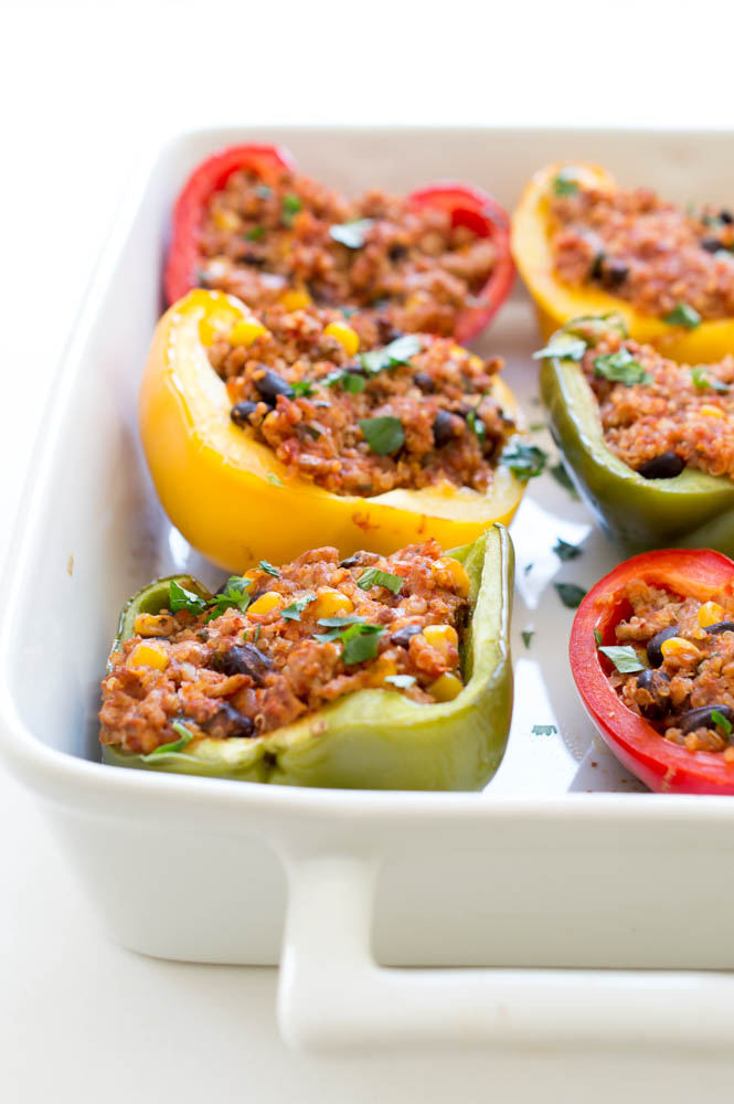 Healthy Mexican Turkey and Quinoa Stuffed Peppers